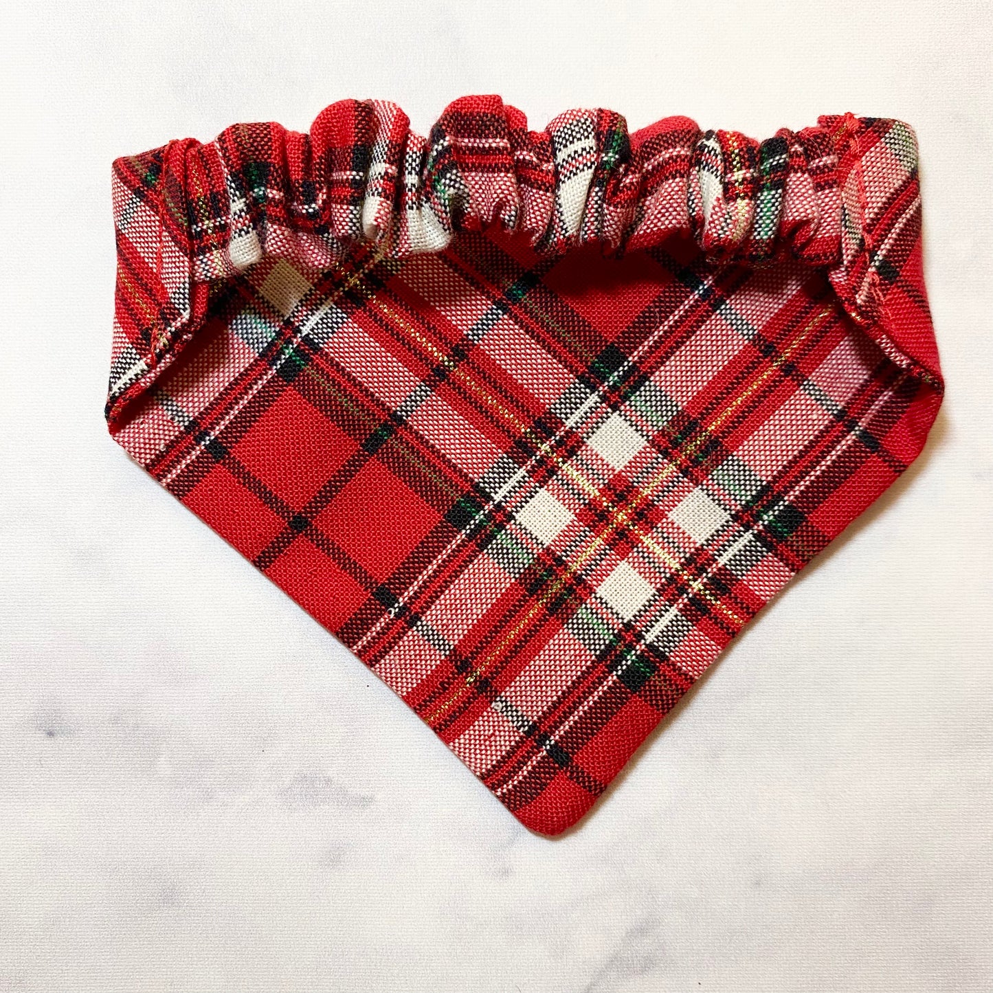 Red Tartan Christmas Bandana