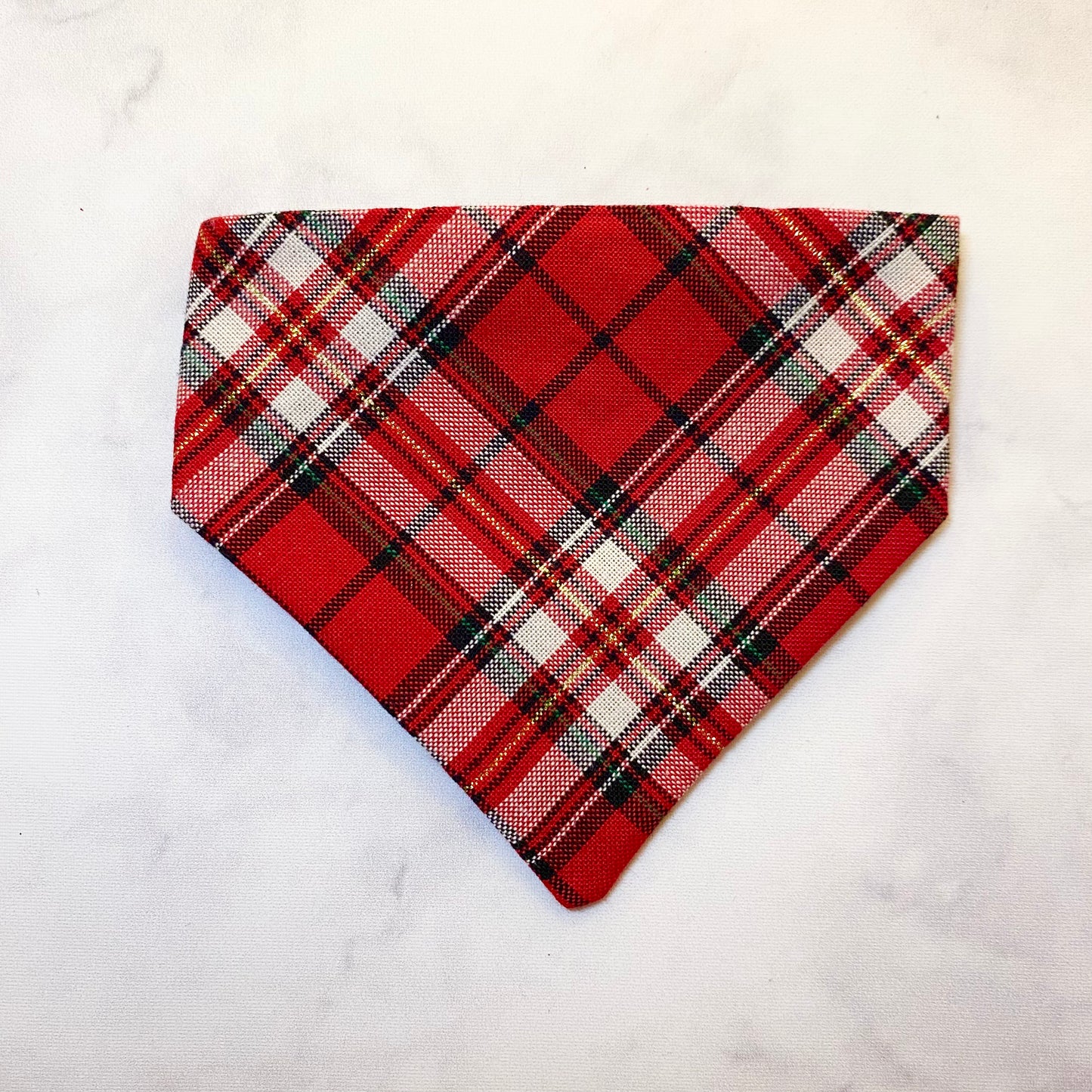 Red Tartan Christmas Bandana